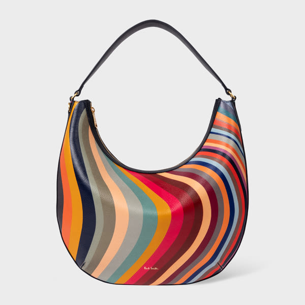 Paul Smith Women's 'Swirl' Leather Medium Round Hobo Bag Multicolour | LYBSTORE