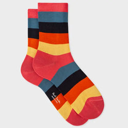 Paul Smith 'Artist Stripe' Socks Red