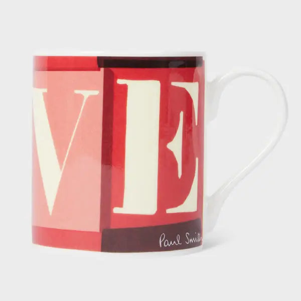 Paul Smith 'Love' Bone China Mug Red | LYBSTORE