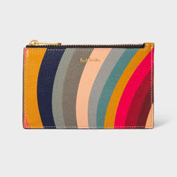 Paul Smith 'Swirl' Leather Zip-Fastening Purse Multicolour