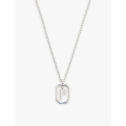 Womens Pdpaola Mini Letter P sterling-silver and cubic zirconia pendant necklace