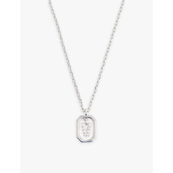 Womens Pdpaola Mini Letter V sterling-silver and cubic zirconia pendant necklace