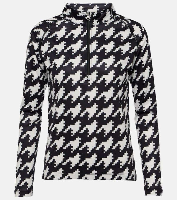 Perfect Moment Houndstooth half-zip top