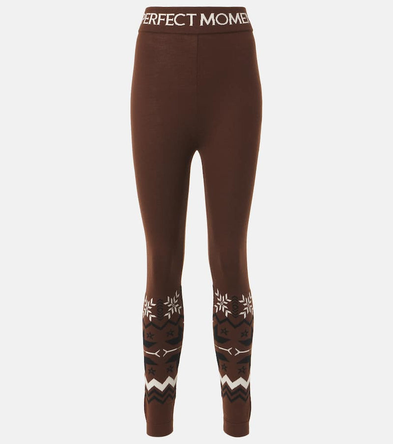 Perfect Moment Nordic intarsia high-rise wool leggings