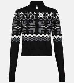 Perfect Moment Nordic intarsia wool half-zip sweater | LYBSTORE