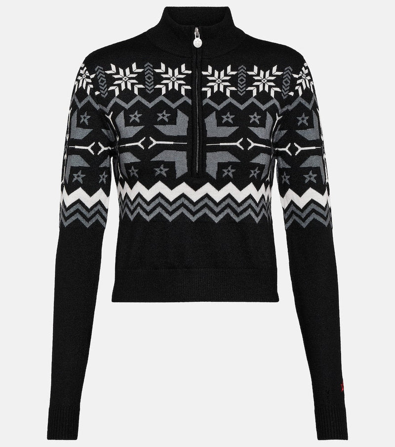 Perfect Moment Nordic intarsia wool half-zip sweater | LYBSTORE