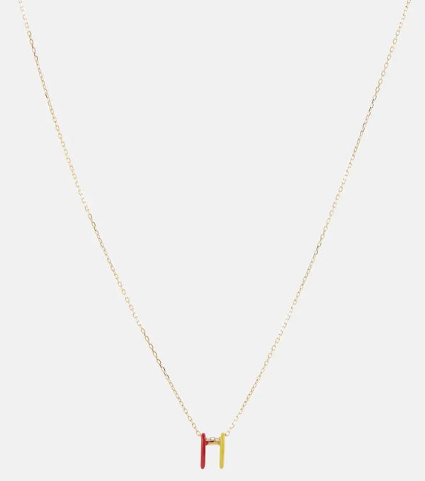 Persée 18kt gold necklace with enamel | LYBSTORE