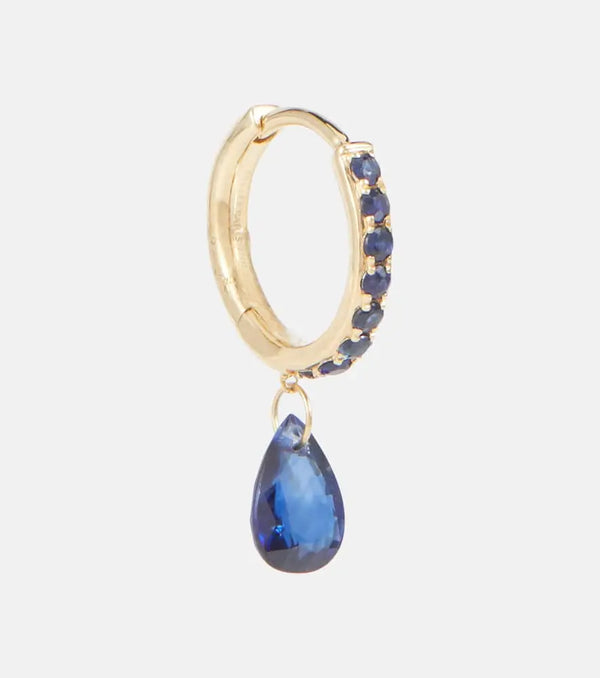 Persée 18kt gold single earring with sapphire and topaz | LYBSTORE