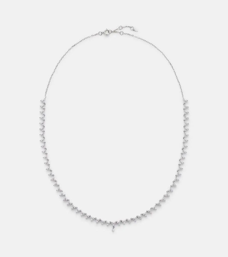 Persée 18kt white gold tennis necklace with diamonds