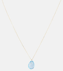 Persée 18kt yellow gold necklace with topaz