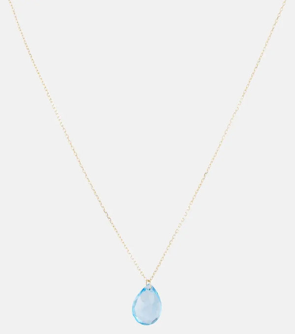 Persée 18kt yellow gold necklace with topaz