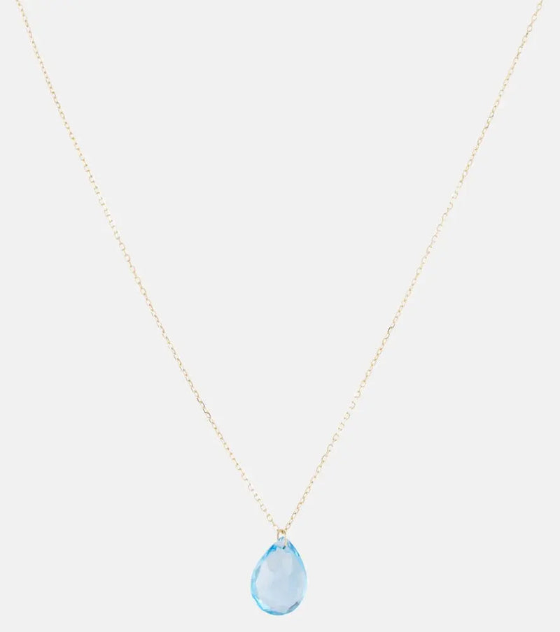 Persée 18kt yellow gold necklace with topaz