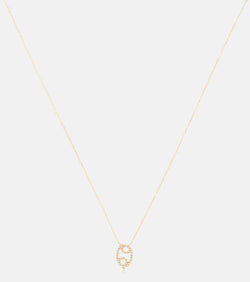 Persée Cancer 18kt gold necklace with diamonds