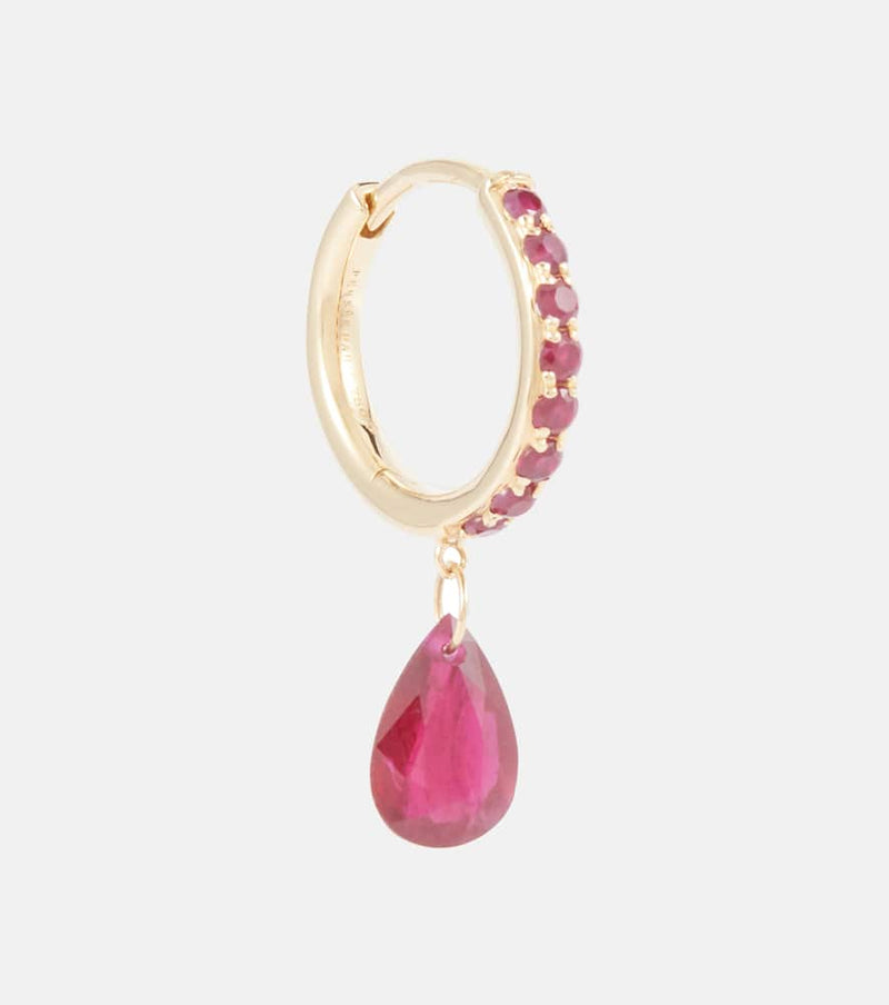 Persée Piercing 18kt gold single earring with ruby | LYBSTORE