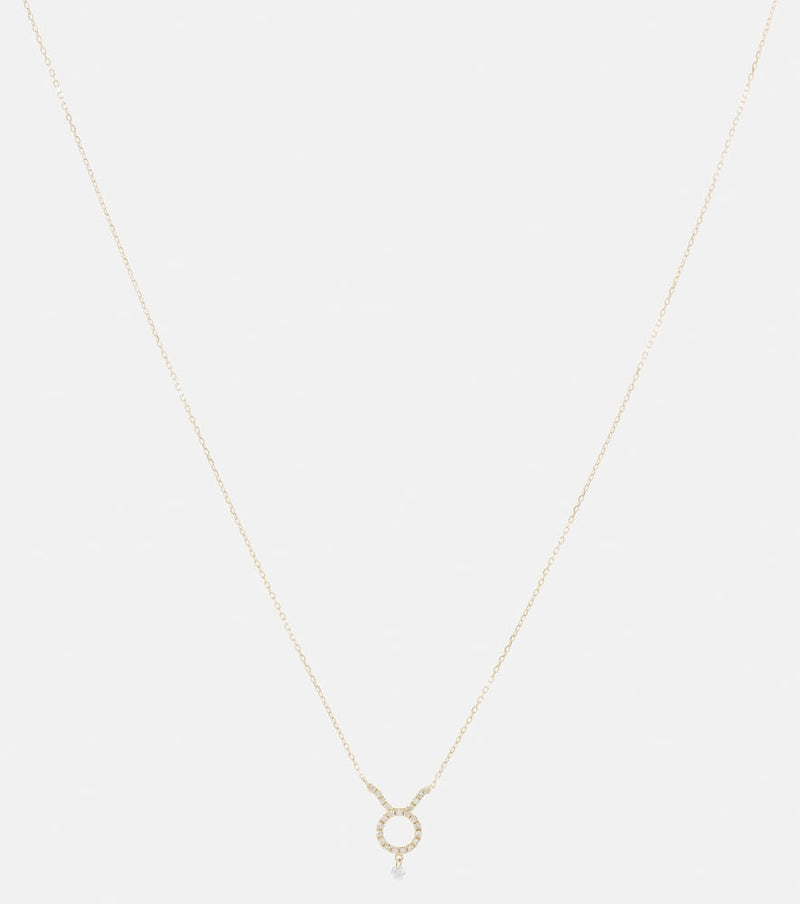 Persée Taurus 18kt gold necklace with diamonds