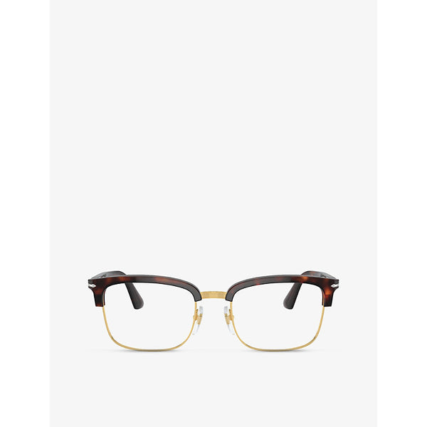 Persol PO3340V Lina rectangle-frame acetate and metal optical glasses | LYBSTORE