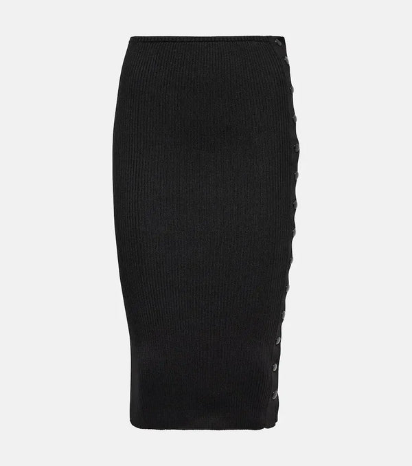 Petar Petrov Finn ribbed-knit silk pencil skirt | LYBSTORE