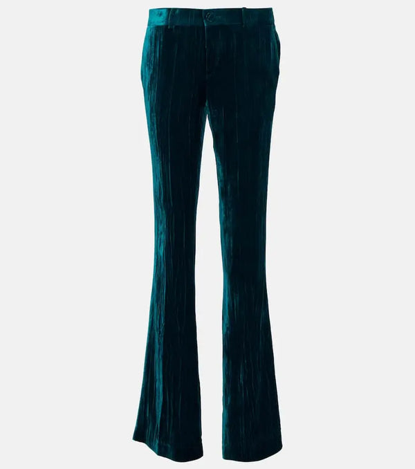 Petar Petrov Gomez low-rise slim velvet pants | LYBSTORE