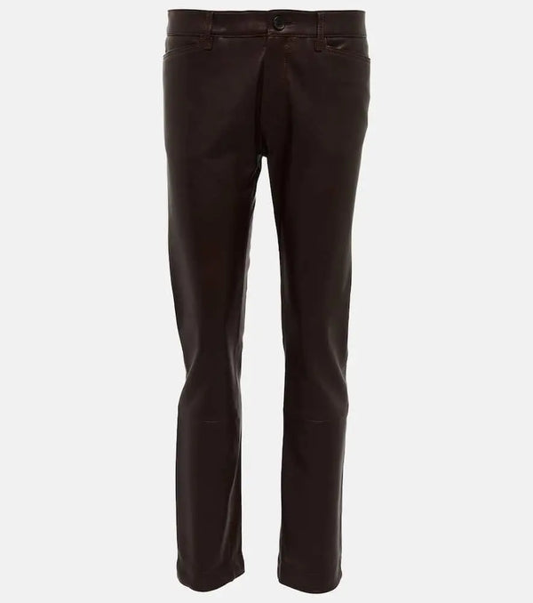 Petar Petrov Gonda low-rise leather pants | LYBSTORE