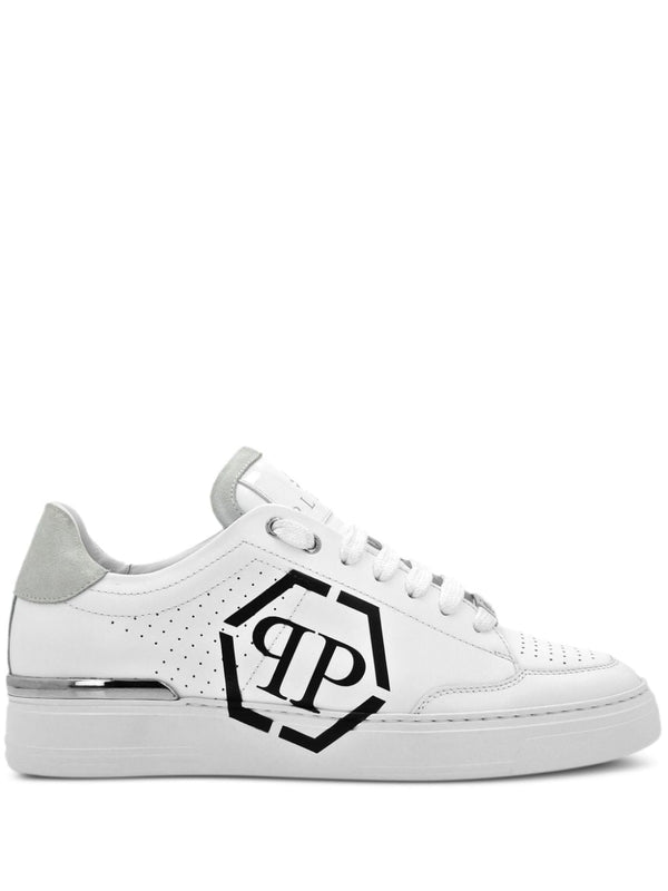 Philipp Plein Leather Sneaker With Logo