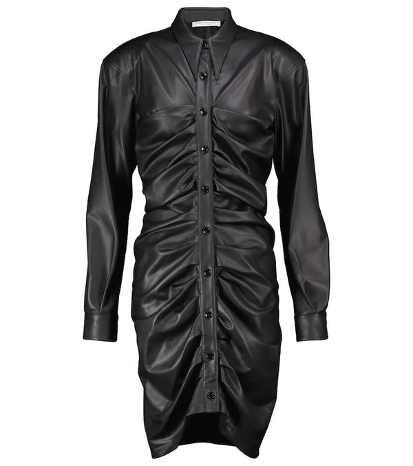 Philosophy di Lorenzo Serafini Ruched faux leather minidress | LYBSTORE