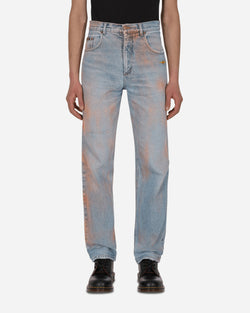 Phipps Spray Painted Vintage Denim Pants Blue