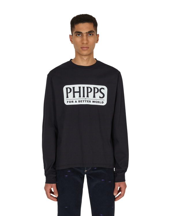 Phipps Logo Graphic Longsleeve T-Shirt Blue