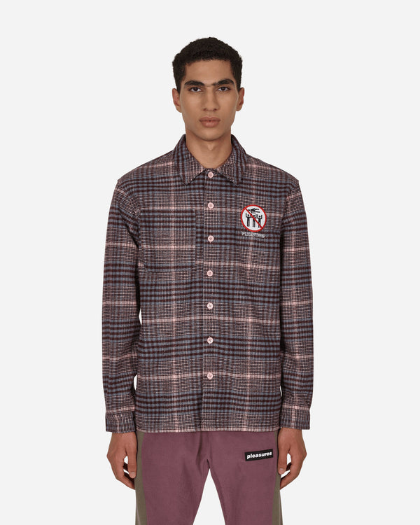 Pleasures Surfing Flannel Shirt Pink