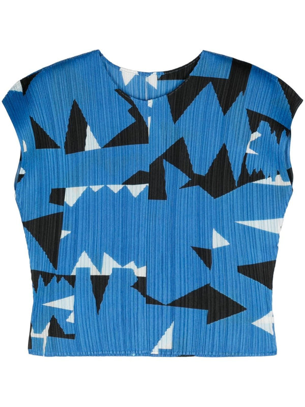 Pleats Please Issey Miyake Printed Pleated Sweater