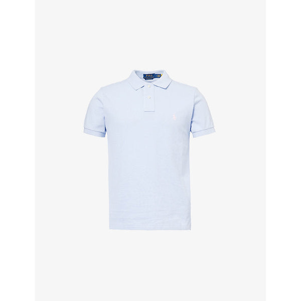 Polo Ralph Lauren Brand-Embroidery Short-Sleeves Slim-Fit Cotton-Piqué Polo Shirt