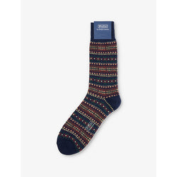 Mens Polo Ralph Lauren Brand-embroidery crew-length knitted socks