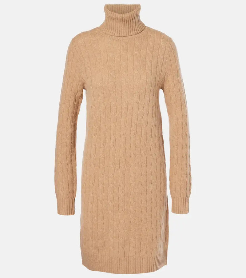 Polo Ralph Lauren Cable-knit wool and cashmere midi dress