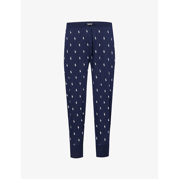 Polo Ralph Lauren Cotton-jersey all-over logo-print jogging bottoms