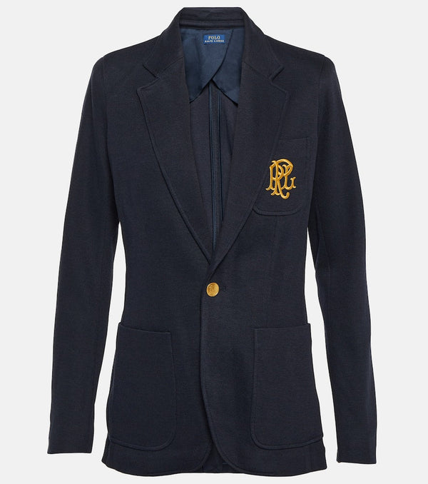 Polo Ralph Lauren Embroidered cotton-blend blazer