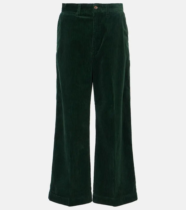 Polo Ralph Lauren High-rise cotton corduroy wide-leg pants