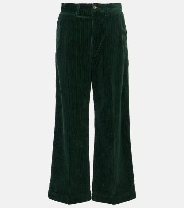 Polo Ralph Lauren High-rise cotton corduroy wide-leg pants | LYBSTORE