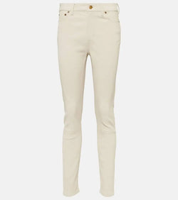 Polo Ralph Lauren High-rise skinny leg leather pant | LYBSTORE