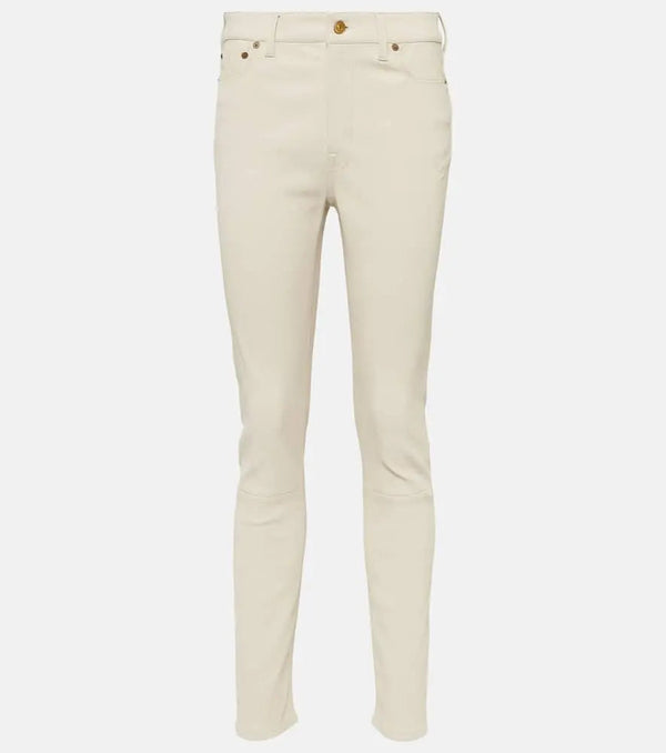 Polo Ralph Lauren High-rise skinny leg leather pant | LYBSTORE