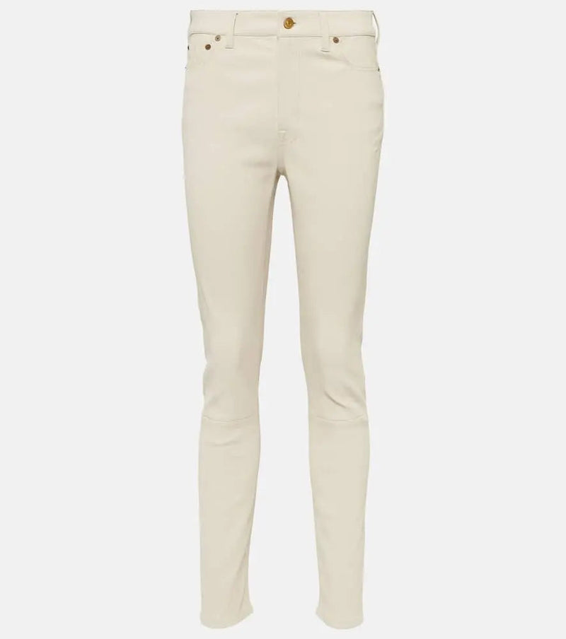 Polo Ralph Lauren High-rise skinny leg leather pant | LYBSTORE