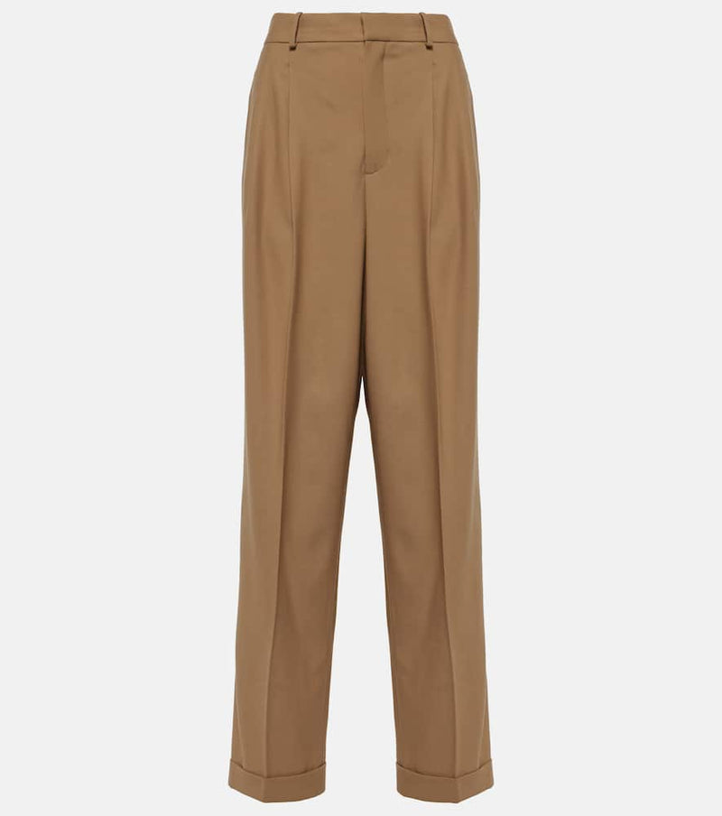 Polo Ralph Lauren High-rise wool-blend wide-leg pants