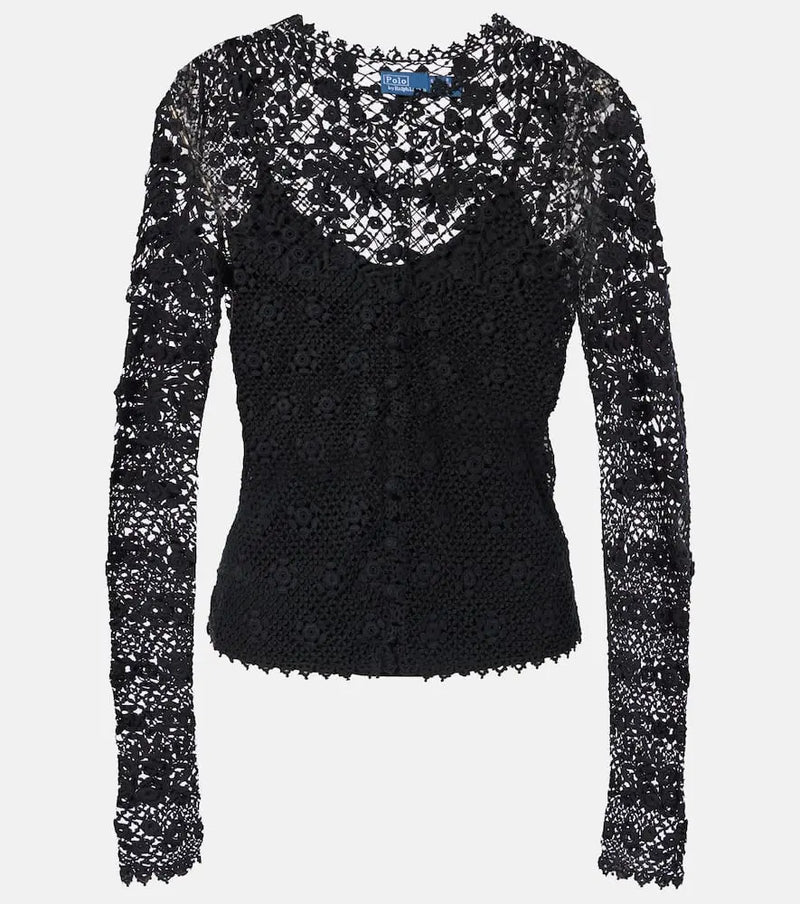 Polo Ralph Lauren Layered cotton lace top