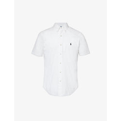 Mens Polo Ralph Lauren Logo-embroidered cotton-seersucker shirt