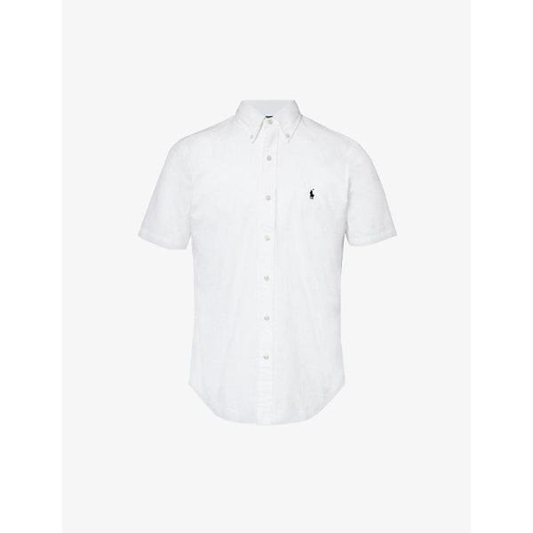 Mens Polo Ralph Lauren Logo-embroidered cotton-seersucker shirt