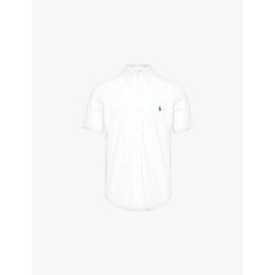 Mens Polo Ralph Lauren Logo-embroidered short-sleeved cotton-piqué shirt