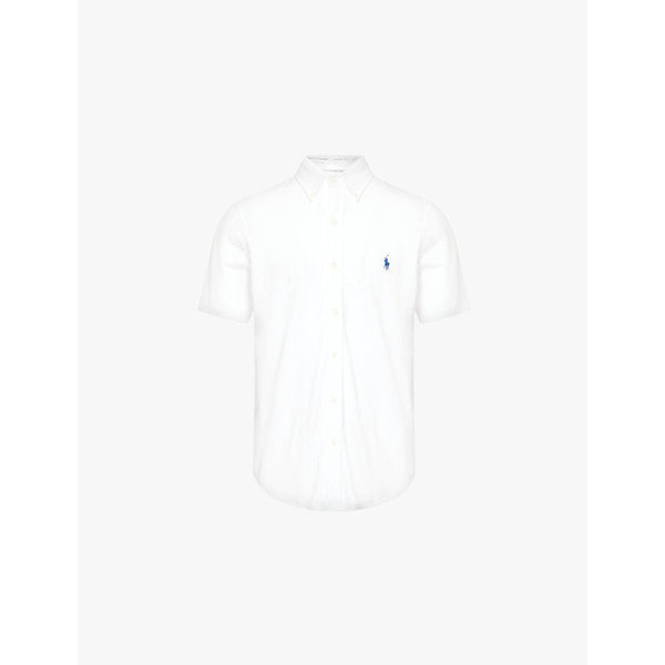 Mens Polo Ralph Lauren Logo-embroidered short-sleeved cotton-piqué shirt