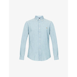 Polo Ralph Lauren Long-sleeved button-down slim-fit cotton chambray shirt