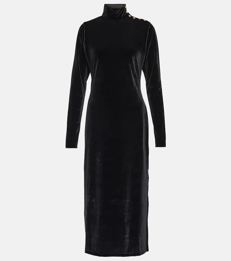 Polo Ralph Lauren Mockneck velvet midi dress