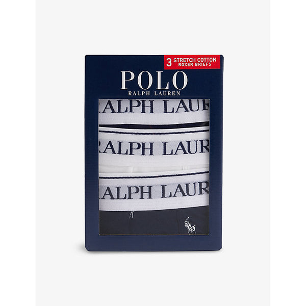 Polo Ralph Lauren Pack of three branded cotton-blend stretch-jersey boxers