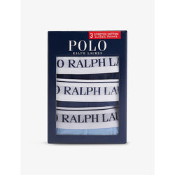 Mens Polo Ralph Lauren Pack of three branded cotton-blend stretch-jersey trunks