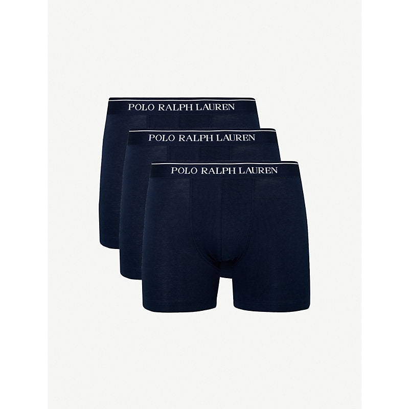 Mens Polo Ralph Lauren Pack of three slim-fit stretch-cotton boxer briefs